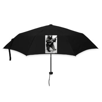 Bear Guitar Wildlife Musician Forest Animal Zoo Animal - Umbrella (small) - black - Front