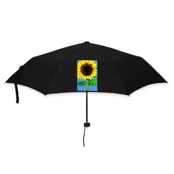 Astéracées de tournesol Fleur Printemps Prairie Verte - Parapluie standard - noir - Devant