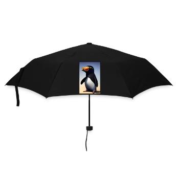 Pinguin Sonnenbrille Wildtier Vogel Seevogel - Regenschirm (klein) - Schwarz - Vorne