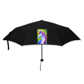 Licorne Arc-en-ciel Magie Conte de fées Animal mythique - Parapluie standard - noir - Devant