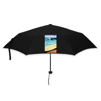 Surfer Surfbrett Wassersport Sommer Sonne Strand - Regenschirm (klein) - Schwarz - Vorne