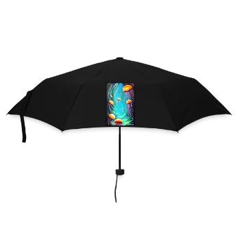 Marine Life Underwater World Fish Sea Animal Lake - Umbrella (small) - black - Front