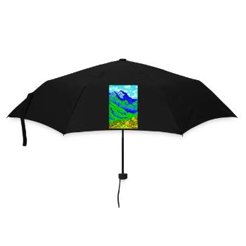 Montagnes Alpinisme Randonnée Randonnée Nature Voyage - Parapluie standard - noir - Devant