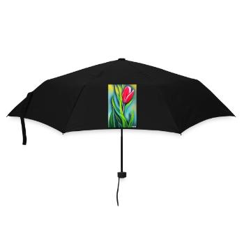 Tulip Lily Family Flower Spring Meadow Green - Umbrella (small) - black - Front