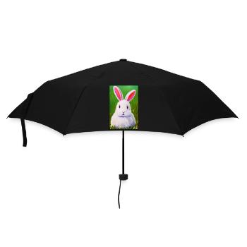 Hase Osterhase Ostern Haustier Osterfest Feiertag - Regenschirm (klein) - Schwarz - Vorne