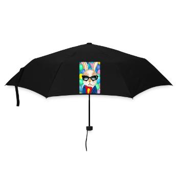 Pâques Lunettes de soleil lapin Pâques Pâques Fête - Parapluie standard - noir - Devant