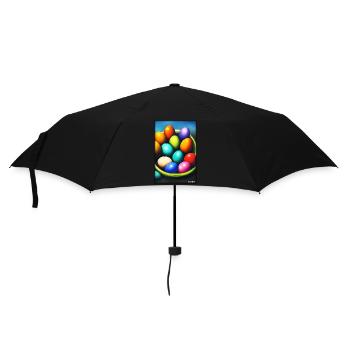 Easter Egg Easter Colorful Eggs Holiday - Umbrella (small) - black - Front