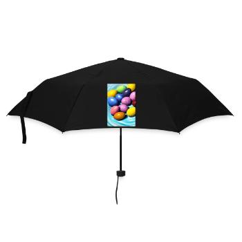 Easter Egg Easter Colorful Eggs Holiday - Umbrella (small) - black - Front