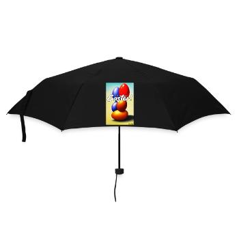 Joyeuses Pâques - Oeuf de Pâques Easter Oeufs colorés - Parapluie standard - noir - Devant
