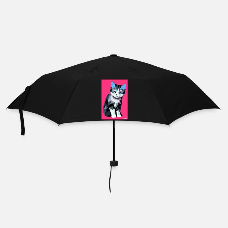 Cat Cat Polygon Animal House Tiger Pet - Umbrella (small) - black