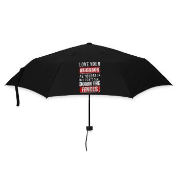 Nachbarschaft Anwohner Einweihungsfeier - Regenschirm (klein) - Schwarz - Vorne
