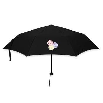 EHEFRAU. TOCHTER. JUGENDLICHER. FRAUENTAG - Regenschirm (klein) - Schwarz - Vorne