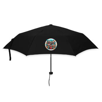 Adorable raccoon family. Funny raccoons - Umbrella (small) - black - Front
