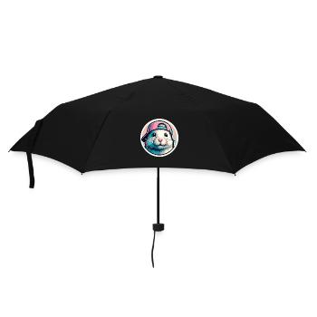 Hamster with cap in pastel - Umbrella (small) - black - Front