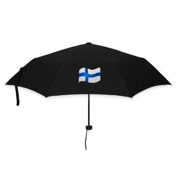 Map/Flag of Finland - Umbrella (small) - black - Front