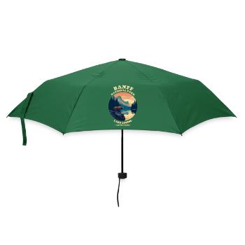 Vintage Retro Canadian Banff National Park - Umbrella (small) - bottlegreen - Front