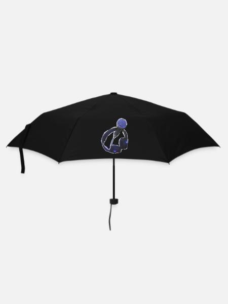 TOMZOFF Radio DJ - Regenschirm (klein) - Schwarz