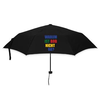 warum ist bob nicht da? - Regenschirm (klein) - Schwarz - Vorne