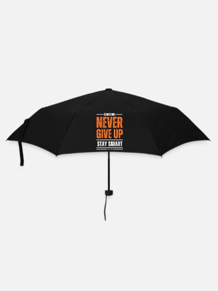 Gib niemals auf, bleib klug. - Regenschirm (klein) - Schwarz