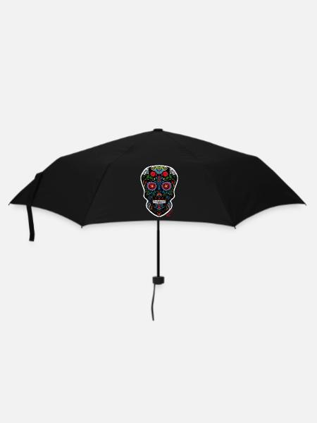 Mexikanischer Schädel - Regenschirm (klein) - Schwarz