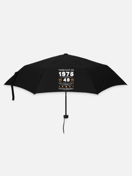 Made in 1975 Born in 1975 49 years old Anniversary - Umbrella (small) - black