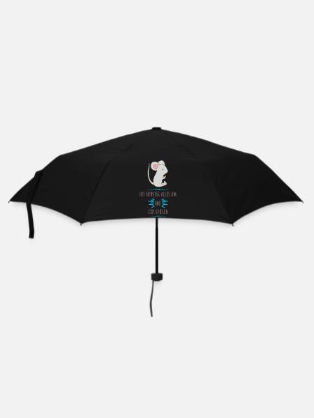 Maus Spielzeit Cartoon - Regenschirm (klein) - Schwarz