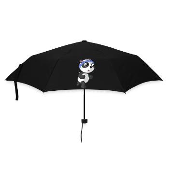 Fitness panda - Umbrella (small) - black - Front