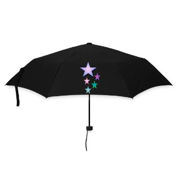 Stern . Des étoiles colorées - Parapluie standard - noir - Devant