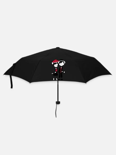 Sweet Black Forest Couple - Bollenhut & Tracht - Umbrella (small) - black