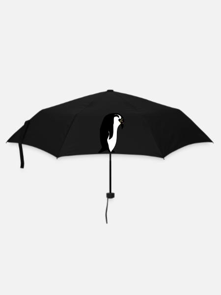 Pinguin - Regenschirm (klein) - Schwarz
