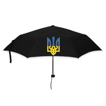 Symbole du drapeau de l’Ukraine - Drapeau de l’Ukraine - Parapluie standard - noir - Devant