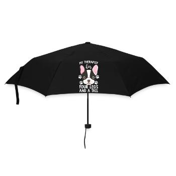 French Bulldog Therapist Has Four Legs - Umbrella (small) - black - Front