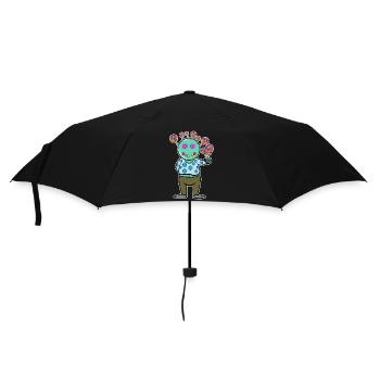 Naschkatzen Bonbon Süßigkeiten Lecker Nachspeise - Regenschirm (klein) - Schwarz - Vorne