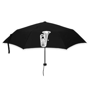 Tuba with the deepest tone of all brass instruments - Umbrella (small) - black - Front