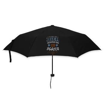geburtstagsgeschenkidee kneipensport bier - Regenschirm (klein) - Schwarz - Vorne