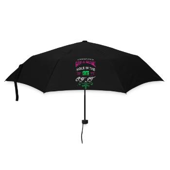 cool funny earth birthday birthday present - Regenschirm (klein) - Schwarz - Vorne