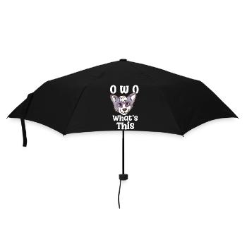 O w O What's This - Regenschirm (klein) - Schwarz - Vorne