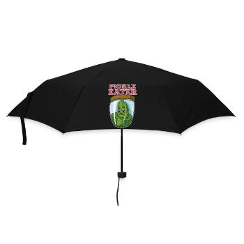 Essiggurken Gurken Obst Vegan Essen Spruch - Regenschirm (klein) - Schwarz - Vorne