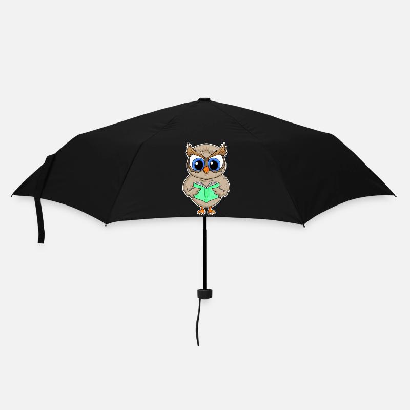 Lesen Buch Bücher Leser Geschenk - Regenschirm (klein) - Schwarz