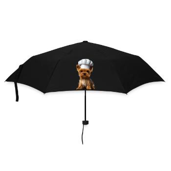 Restaurateur Yorkshire Terrier Puppy Cooking Dog - Umbrella (small) - black - Front