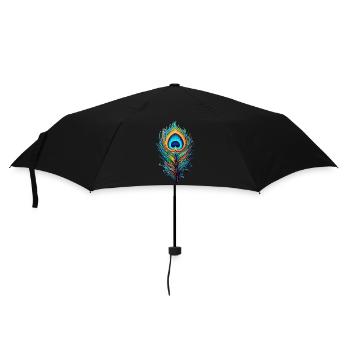 Plume de paon mystique - Parapluie standard - noir - Devant