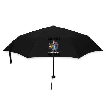 Grillen Grilla Griller Gorilla BBQ Spruch Lustig - Regenschirm (klein) - Schwarz - Vorne