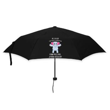 Unter Druck Funktioniere Ich Am Besten Umarmung - Regenschirm (klein) - Schwarz - Vorne