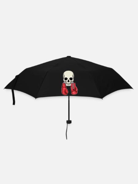 Totenkopf Boxer Boxhandschuhe Boxen - Regenschirm (klein) - Schwarz