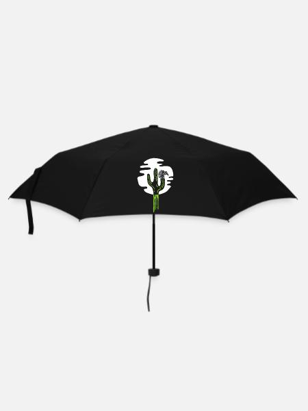 Cactus et vautour sous la lune - Parapluie standard - noir