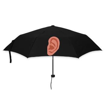 Großes Ohr - Regenschirm (klein) - Schwarz - Vorne