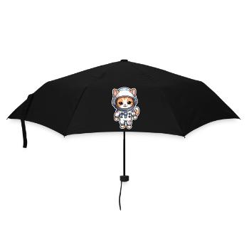 Astronaut Cat - Space - Umbrella (small) - black - Front
