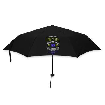 humor spaß lieblingshund bachhund lustig windhund - Regenschirm (klein) - Schwarz - Vorne