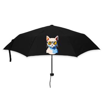 Pix the Cat - Umbrella (small) - black - Front