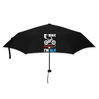 E Bike Because I m Old - Regenschirm (klein) - Schwarz - Vorne